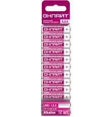 Элемент питания алкалиновый 90 624 OBT-ALK-LR03-BP12 (блист.12шт) ОНЛАЙТ 90624