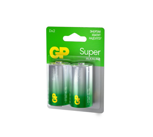 Элемент питания алкалиновый D/LR20 1.5В Super Alkaline G-Tech (блист.2шт) GP 1225
