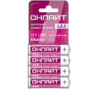 Элемент питания алкалиновый 90 634 OBT-01 LR03-SHBP4 (уп.4шт) ОНЛАЙТ 90634