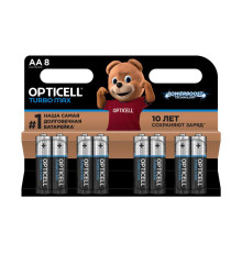 Элемент питания алкалиновый AA/LR6 (блист. 8шт) Turbo Max Opticell 6053007