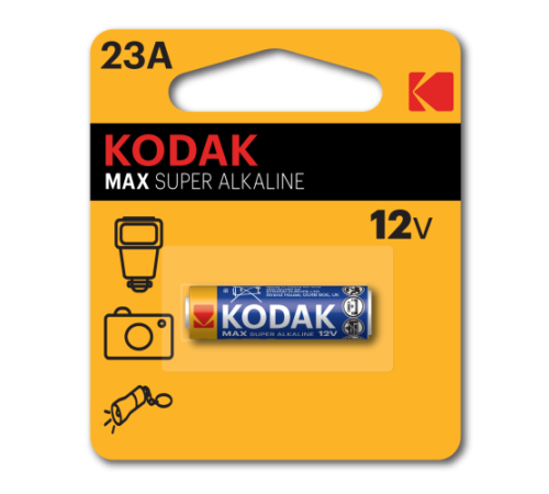 Элемент питания алкалиновый A23/MN21/8LR932 12В MAX SUPER Alkaline (блист. 1шт) KODAK Б0017778