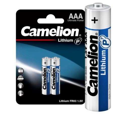 Элемент питания литиевый AAA/FR03 1.5В Lithium FR03-BP2 BL2 (уп.2шт) Camelion 15240