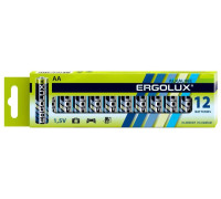 Элемент питания алкалиновый AA/LR6 1.5В Alkaline BP-12 (уп.12шт) Ergolux 11749