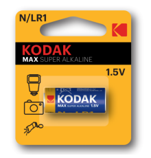 Элемент питания алкалиновый N/LR1 1.5В MAX SUPER Alkaline (блист. 1шт) KODAK Б0012842