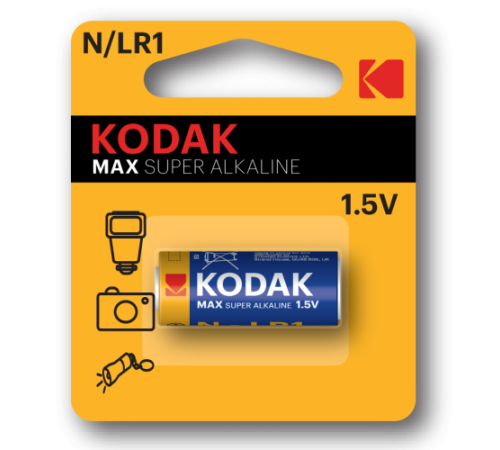 Элемент питания алкалиновый N/LR1 1.5В MAX SUPER Alkaline (блист. 1шт) KODAK Б0012842