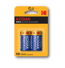 Элемент питания алкалиновый C/LR14 1.5В MAX SUPER Alkaline (блист. 2шт) KODAK Б0005123