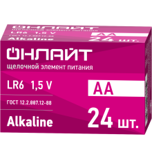 Элемент питания алкалиновый 90 635 OBT-ALK-LR6-BOX24 (бокс 24шт) ОНЛАЙТ 90635