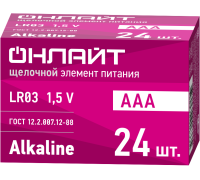 Элемент питания алкалиновый 90 633 OBT-ALK-LR03-BOX24 (бокс 24шт) ОНЛАЙТ 90633