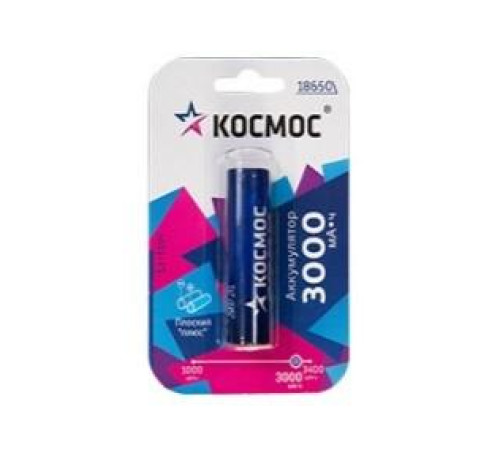 Аккумулятор Li-ion 26650 5000мА.ч без защиты (уп.2шт) КОСМОС KOC26650Li-ion50US2