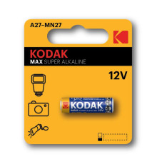 Элемент питания алкалиновый A27/MN27/8LR732 12В MAX SUPER Alkaline (блист. 1шт) KODAK Б0047482