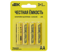 Элемент питания алкалиновый LR6/AA ПРОМО (блист.4шт) IEK ABT-LR06-OP-L04A