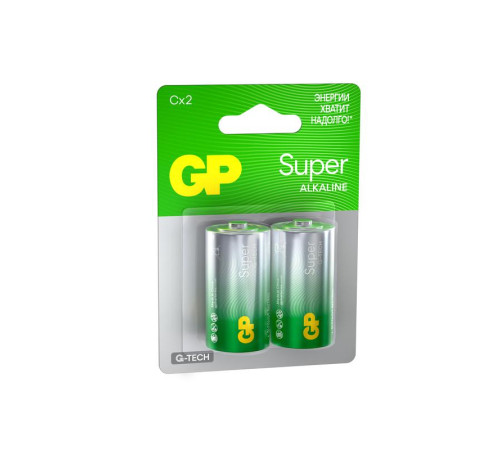 Элемент питания алкалиновый C/LR14 1.5В Super Alkaline G-Tech (блист.2шт) GP 1226
