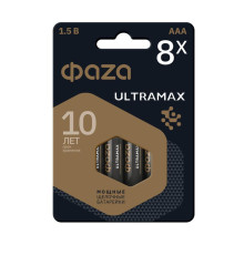 Элемент питания алкалиновый AAA/LR03 1.5В ULTRAMAX BL-8 (уп.8шт) ФАZА 5064683