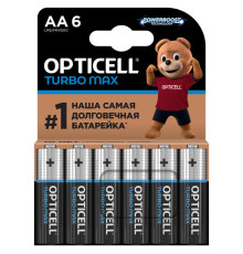 Элемент питания алкалиновый AA/LR6 (блист. 6шт) Turbo Max Opticell 6053005