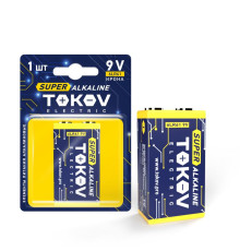 Элемент питания алкалиновый 6LR61 крона (блистер 1шт) TOKOV ELECTRIC TKE-ALS-6LR61/B1