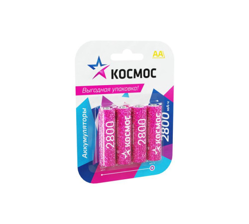 Аккумулятор AA/R6 NI-MN 2800мА.ч BP-4 (блист.4шт) КОСМОС KOCR6NIMH2800MAH4BL