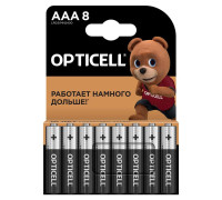 Элемент питания алкалиновый AAA/LR03 (блист. 8шт) Basic Opticell 5051009