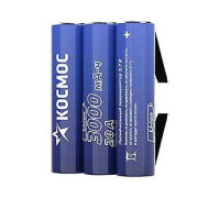 Аккумулятор Li-ion 18650 3000мА.ч без защиты с выводами под пайку (уп.3шт) KOC18650Li30PAS3