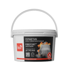 Герметик огнестойкий монтажный акриловый EI240 FIREFORT (ведро 3кг) KM-FF-G-3000 КМ LO53706