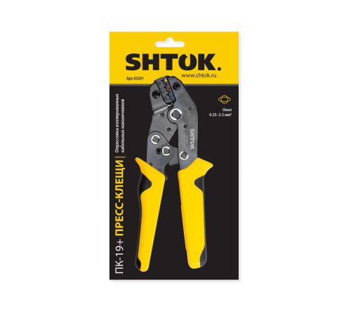 Пресс-клещи ПК-19+ матрица профиль овал 0.25-2.5кв.мм (03201) SHTOK 376184