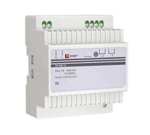 Блок питания 12В DR-45W-12 PROxima EKF dr-45w-12