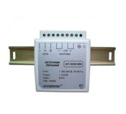 Блок питания АТ-12/30 DIN 12В/3.0А AccordTec 220962