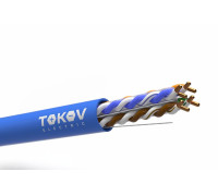 Кабель витая пара U/UTP 4х2х24AWG (0.57мм) кат.6 PVC Fluke tested (м) TOKOV PRO TKP-C08-U/UTP-42-6-305