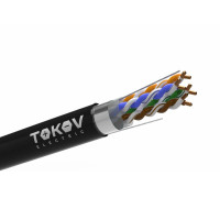 Кабель витая пара F/UTP 4х2х24AWG (0.48мм) кат.5E PE Fluke tested (м) TOKOV Electric TKE-C05-F/UTP-42-5E-305-OD