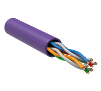 Кабель витая пара U/UTP кат.5E 4х2х24AWG solid LSZH фиолет. (уп.305м) ITK LC1-C5E04-126