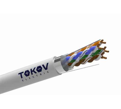 Кабель витая пара F/UTP 4х2х24AWG(0.48мм) кат.5E PVC Fluke tested TOKOV ELECTRIC TKE-C06-F/UTP-42-5E-305
