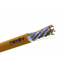 Кабель витая пара F/UTP 4х2х24AWG(0.51мм) кат.5E нг(А)-HF (LSZH) indoor Fluke tested 305м (м) PRO TOKOV ELECTRIC TKP-C06-F42-5E-305-LSZH