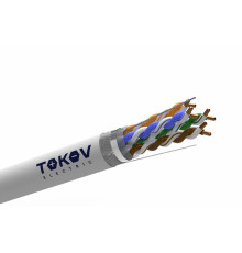Кабель витая пара SF/UTP 4х2х24AWG (0.52мм) кат.5E PVC Fluke tested (м) TOKOV PRO TKP-C06-SF/UTP-42-5E-305