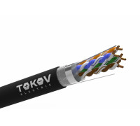 Кабель витая пара SF/UTP 4х2х24AWG (0.52мм) кат.5E PE Fluke tested (м) TOKOV PRO TKP-C05-SF/UTP-42-5E-305-OD
