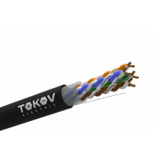 Кабель витая пара U/UTP 4х2х24AWG (0.48мм) кат.5E PE Fluke tested (м) TOKOV Electric TKE-C05-U/UTP-42-5E-305-OD