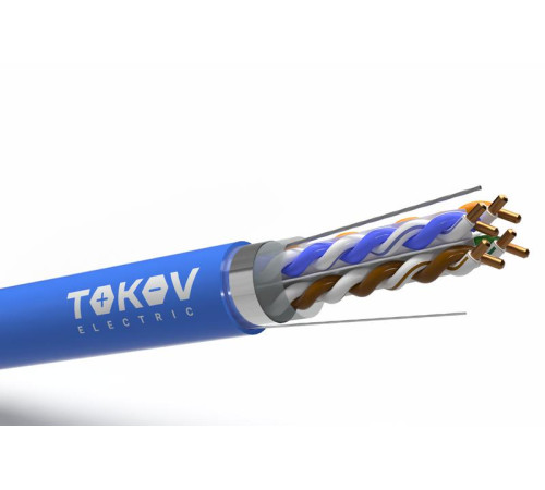 Кабель витая пара F/UTP 4х2х23AWG(0.57мм) кат.6 LSZH TOKOV PRO Fluke tested TOKOV ELECTRIC
