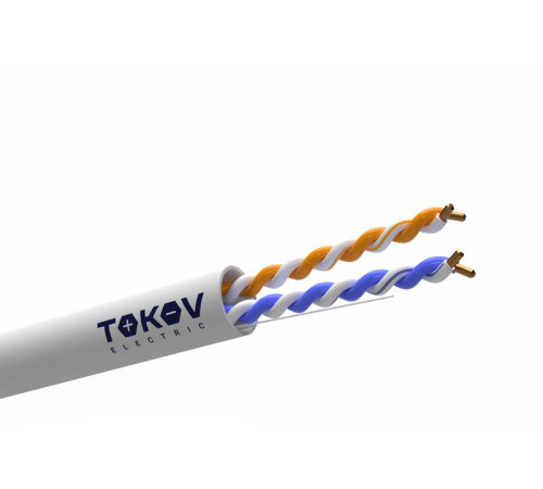 Кабель витая пара U/UTP 2х2х24AWG кат.5E PVC TOKOV ELECTRIC TKE-C06-U22-5E-305-PVC