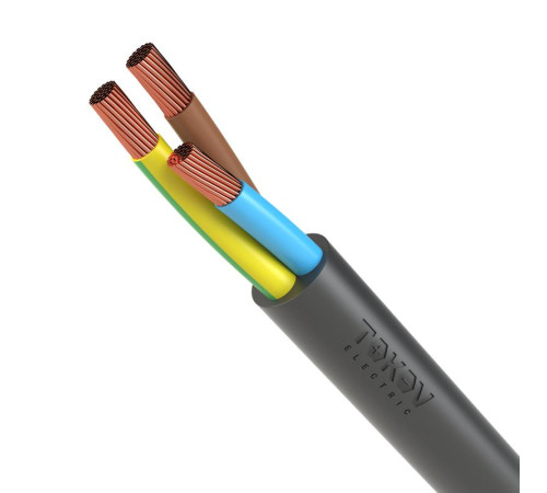 Провод TOKOV ELECTRIC ПВС 3х1.5(2х1.5+1х1.5) 380В Ч (уп.100м) 1945522