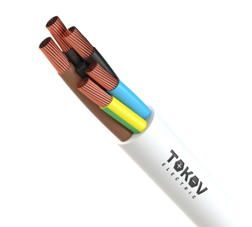Провод TOKOV ELECTRIC ПВС 5х1(4х1+1х1) 380В Б (бухта) (м) 1945504