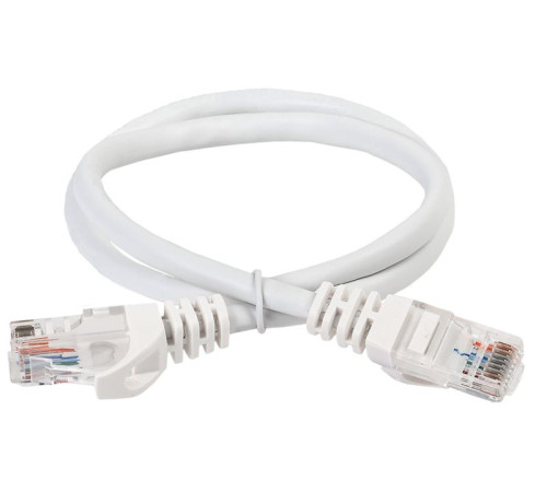 Патч-корд кат.5E UTP LSZH 0.5м бел. ITK PC08-C5EUL-05M