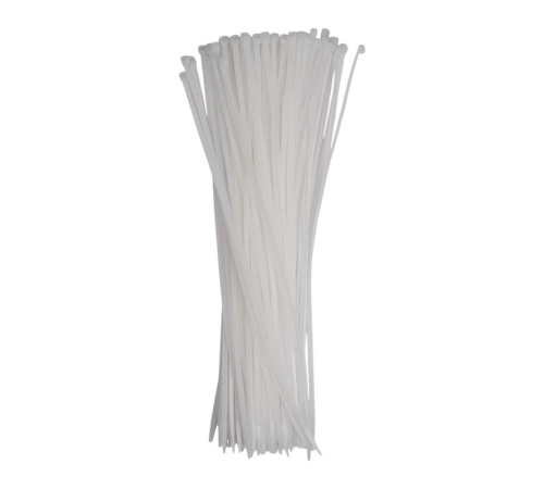 Хомут кабельный PCT 4.8х400-100WH 4.8х400 PA6.6 бел.(уп.100шт) JazzWay 5054097