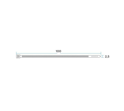 Хомут кабельный 2.5х100 нейл. разноцвет. (уп.25шт) Rexant 07-0108-25
