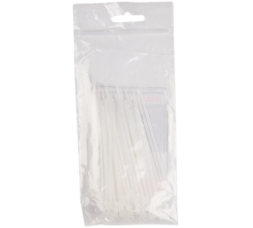 Хомут кабельный PCT 2.5х080-100WH 2.5х80 PA6.6 бел.(уп.100шт) JazzWay 5053670