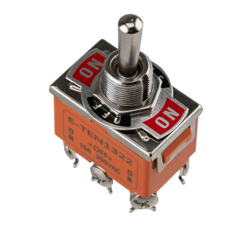 Тумблер 250В 15А (6c) ON-OFF-ON 2п (KN-203) (инд. упак.) Rexant 36-4132-1