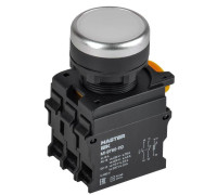 Кнопка d22мм 1НО+1НЗ MASTER с подсветкой бел. IEK MI-BT60-11D-3-12-K01