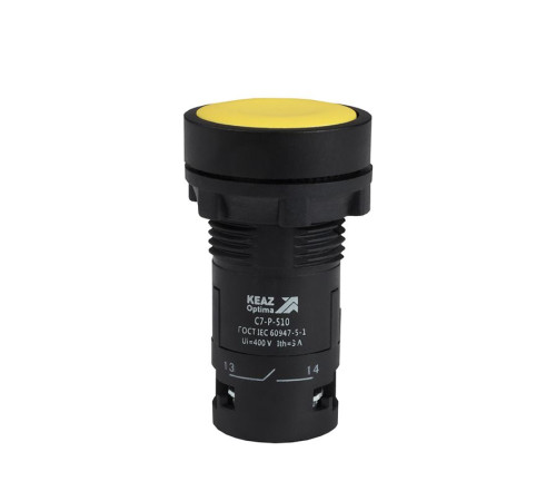 Кнопка OptiSignal Compact D22 С7-P-510 желт. 1НО XB7NA51 КЭАЗ 362034