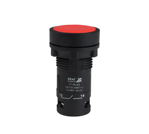 Кнопка с фиксацией OptiSignal Compact D22 С7-PH-411 красн. 1НО+1НЗ XB7NH45 КЭАЗ 362075