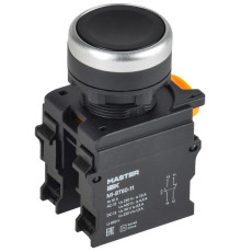 Кнопка d22мм 1НО+1НЗ черн. MASTER IEK MI-BT60-11-3-22-K02