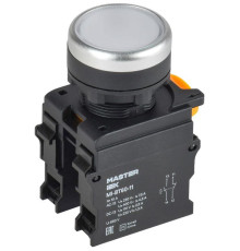 Кнопка d22мм 1НО+1НЗ MASTER бел. IEK MI-BT60-11-3-22-K01