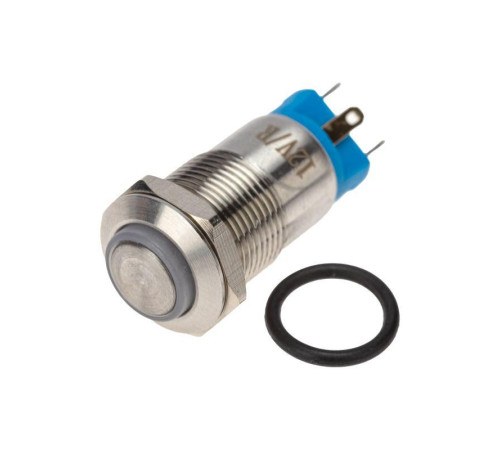 Кнопка антивандальная d12 12В без фикс. (2с) OFF-(ON) красн. Rexant 36-3210