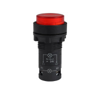 Кнопка с подсветкой OptiSignal Compact D22 С7-PL-B401 красн. 1НЗ 24В AC/DC XB7NW34B2 КЭАЗ 362086